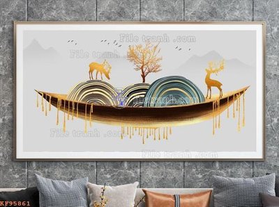 Download file gốc File tranh hiện đại pha lê gương KF95861 (in mica) logo