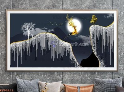 Tải file File tranh hiện đại pha lê gương KF95871 (gốc) làm file in ấn