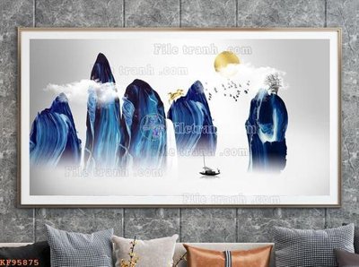 Tải file File tranh hiện đại pha lê gương KF95875 (gốc) in ấn ngay lập tức
