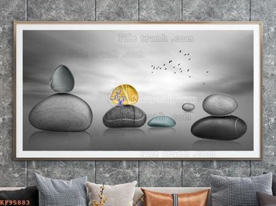 File gốc File tranh hiện đại pha lê gương KF95883 (in mica) cắt laser