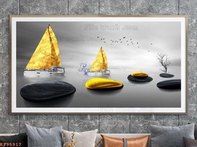 File tranh gốc PSD File tranh hiện đại pha lê gương KF95917 còn nguyên layer