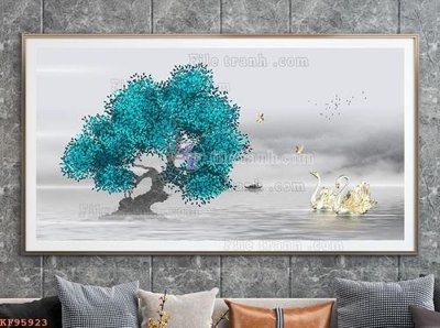 Tải file tranh File tranh hiện đại pha lê gương KF95923 (gốc) tại Filetranh.com