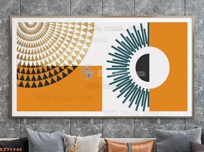 File gốc in mica File tranh hiện đại pha lê gương KF95946 chất lượng