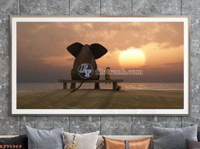 File in trần File tranh hiện đại pha lê gương KF95969 (bản gốc) bầu trời