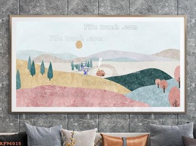 File gốc File tranh hiện đại pha lê gương KF96015 (ảnh chi tiết) để in lụa