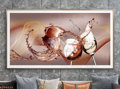 File ảnh gốc File tranh hiện đại pha lê gương KF96025 không vỡ nét