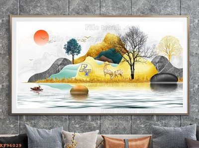 Tải file gốc File tranh hiện đại pha lê gương KF96029 (bản PSD) gốc