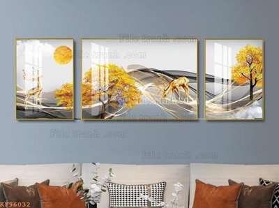 File tranh File tranh hiện đại pha lê gương KF96032 (ảnh gốc) sắc nét hoàn hảo