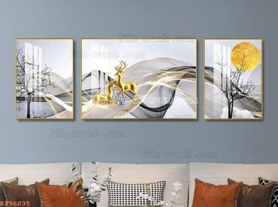 File gốc File tranh hiện đại pha lê gương KF96035 (ảnh chi tiết) để in ấn