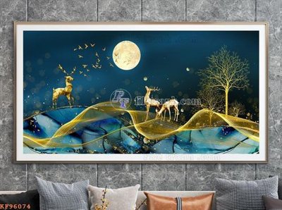 File tranh gốc PSD File tranh hiện đại pha lê gương KF96074 còn nguyên layer