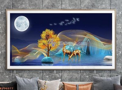 File gốc File tranh hiện đại pha lê gương KF96077 (cho in 3D) độc đáo