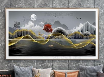 File PSD File tranh hiện đại pha lê gương KF96078 (bản gốc) dễ dàng edit