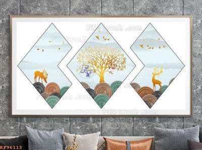 File gốc in ấn File tranh hiện đại pha lê gương KF96113 (sẵn sàng tải về)