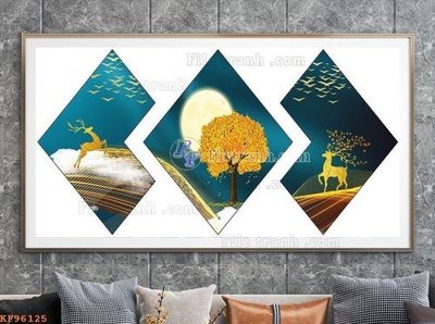 File tranh File tranh hiện đại pha lê gương KF96125 (gốc) in trên kính