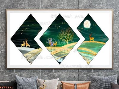 Hình ảnh gốc File tranh hiện đại pha lê gương KF96131 (để in khổ lớn)