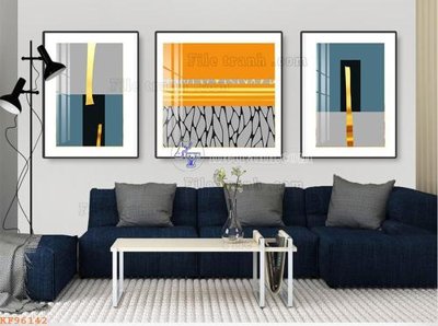 Ảnh gốc File tranh hiện đại pha lê gương KF96142 (độ nét cao) in tráng gương