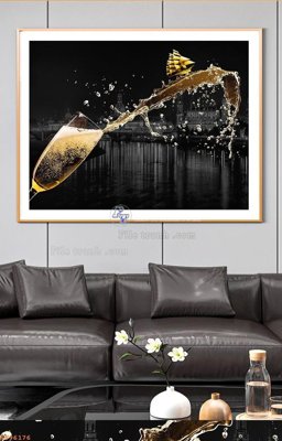 File ảnh File tranh hiện đại pha lê gương KF96176 (gốc) cho trang trí nội thất