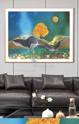 File PSD File tranh hiện đại pha lê gương KF96177 (chất lượng in ấn)