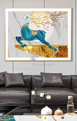 File gốc in tráng gương File tranh hiện đại pha lê gương KF96213 chi tiết