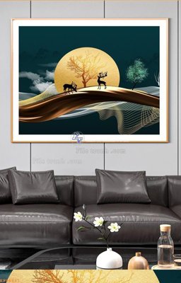 Ảnh gốc File tranh hiện đại pha lê gương KF96217 (độ nét cao) in mica