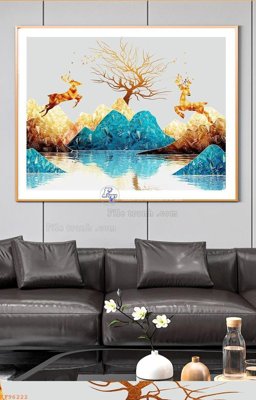 Tải xuống file tranh gốc File tranh hiện đại pha lê gương KF96222 (PSD/TIFF)