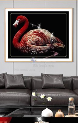 File gốc File tranh hiện đại pha lê gương KF96224 (in lụa) tranh thuận buồm