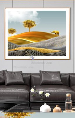 File gốc File tranh hiện đại pha lê gương KF96247 (in mica) làm quà tặng