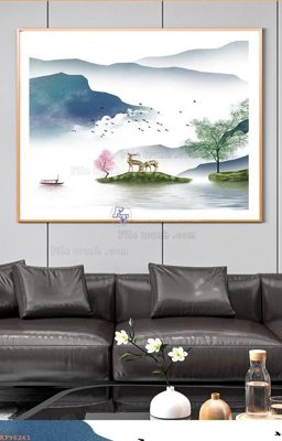 File gốc in ấn File tranh hiện đại pha lê gương KF96261 độ phân giải cao