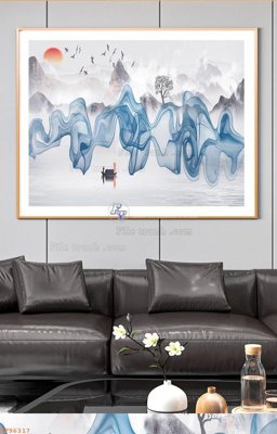 File gốc File tranh hiện đại pha lê gương KF96317 (in tráng gương) hiện đại