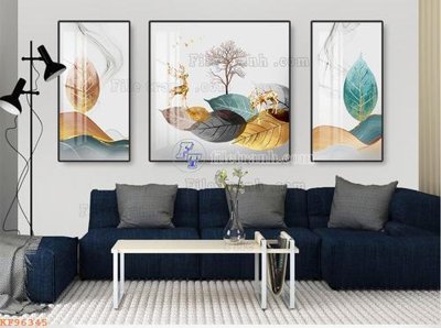 File tranh File tranh hiện đại pha lê gương KF96345 (bản gốc) in lụa 5D