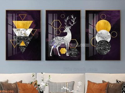 File gốc File tranh hiện đại pha lê gương KF96390 (trang trí) phòng ngủ