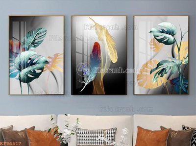 File tranh File tranh hiện đại pha lê gương KF96417 (ảnh gốc) in trần xuyên sáng