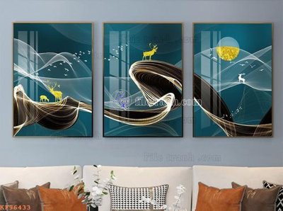 Ảnh gốc File tranh hiện đại pha lê gương KF96433 (siêu chi tiết) để in ấn