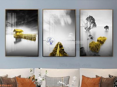 File tranh File tranh hiện đại pha lê gương KF96447 (gốc) chủ đề con người