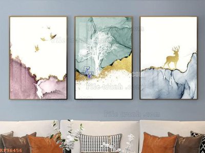 File tranh gốc File tranh hiện đại pha lê gương KF96456 (bản quyền) file PSD