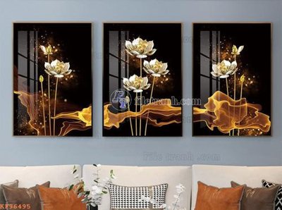 File PSD in ấn File tranh hiện đại pha lê gương KF96495 (chất lượng cao)