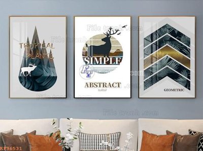 File tranh File tranh hiện đại pha lê gương KF96531 (ảnh gốc) in trần nhà