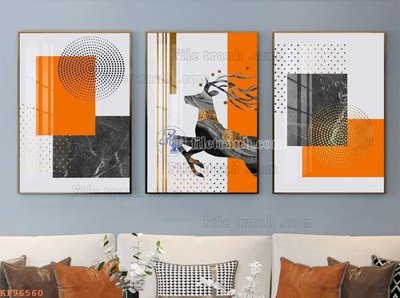 File gốc in mica File tranh hiện đại pha lê gương KF96560 chất lượng