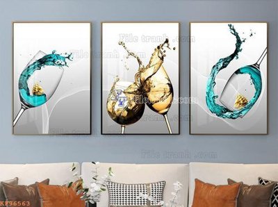 File tranh in mica File tranh hiện đại pha lê gương KF96563 (độ phân giải cao)