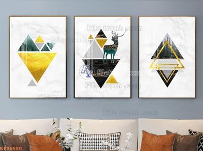 File gốc File tranh hiện đại pha lê gương KF96580 (PNG) nền trong suốt