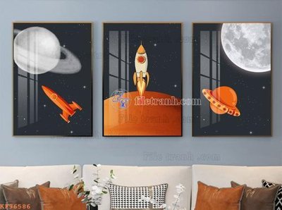 File ảnh File tranh hiện đại pha lê gương KF96586 (gốc) in biển hiệu