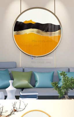 Download file gốc File tranh hiện đại pha lê gương KF96632 (in lụa) hoa lá