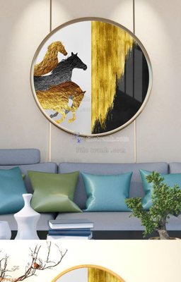 File tranh trang trí File tranh hiện đại pha lê gương KF96639 (file gốc)