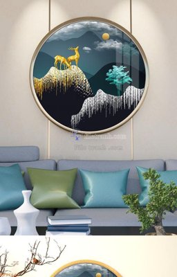 File gốc File tranh hiện đại pha lê gương KF96641 (ảnh rõ nét) để in