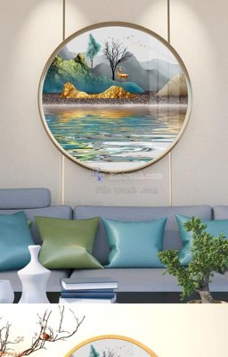 Download file File tranh hiện đại pha lê gương KF96646 (chuẩn in) chất lượng cao