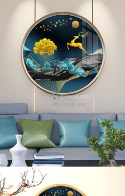 Chi tiết file tranh tráng gương File tranh hiện đại pha lê gương KF96689 (ảnh gốc)