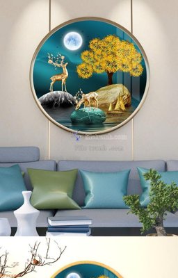 File gốc File tranh hiện đại pha lê gương KF96690 (ảnh chi tiết) để in ấn