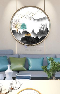 File gốc File tranh hiện đại pha lê gương KF96701 (in 3D) cho trang trí