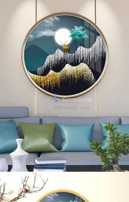 Tệp tin gốc File tranh hiện đại pha lê gương KF96712 (dùng cho in) File tranh hiện đại pha lê gương KF96712