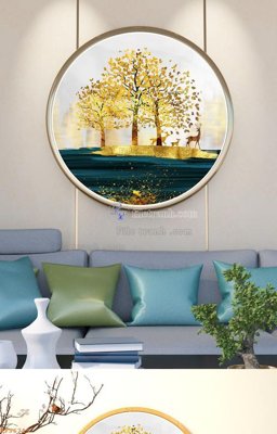 Tải file File tranh hiện đại pha lê gương KF96719 (ảnh gốc) in gạch 3D